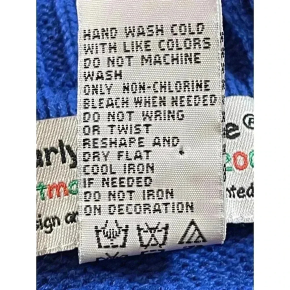 Carly St. Claire Vintage Blue Christmas Collection Full Zip Cardigan SIZE-MEDIUM - Picture 11 of 12